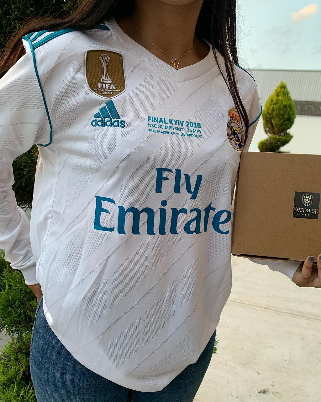 RONALDO#7 REAL MADRID 2017 LOCAL JERSEY MANGA LARGA