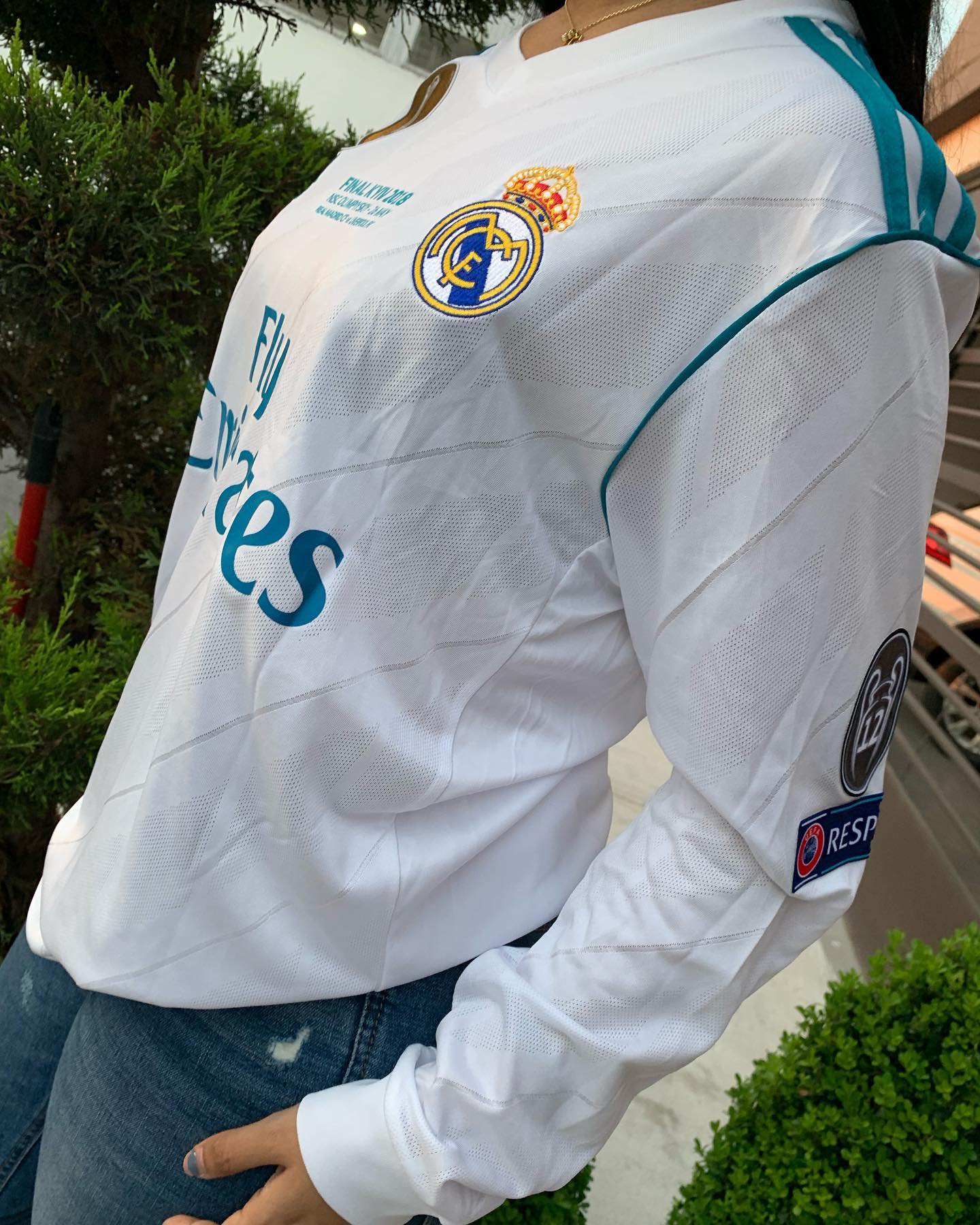 RONALDO#7 REAL MADRID 2017 LOCAL JERSEY MANGA LARGA