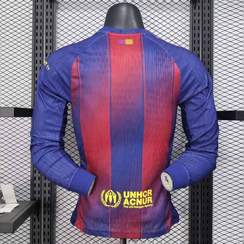 Barcelona 2025-26 LOCAL MANGA LARGA JUGADOR