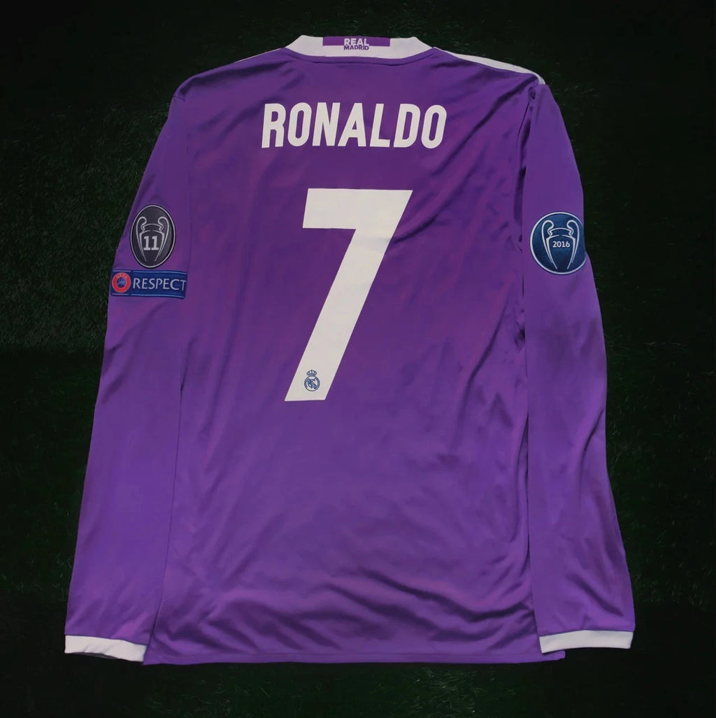 RONALDO#7 REAL MADRID 2016/2017 JERSEY MANGA LARGA